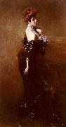 Giovanni Boldini Portrait Of Madame Pages In Evening Dress oil on canvas